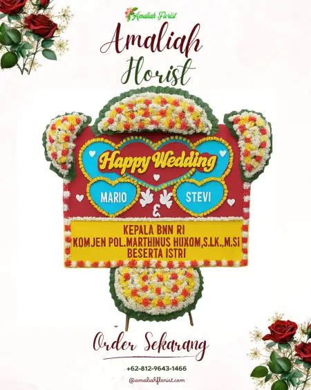 Papan Bunga Pernikahan Peusar